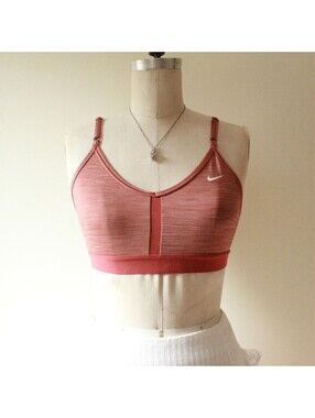 Nike Women's Indy Canyon Rust V-Neck Sports Bra